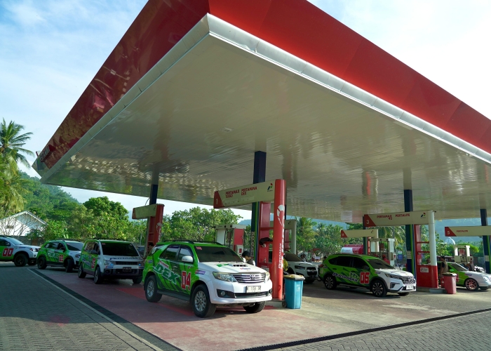 Dukungan Pertamina dalam kegiatan Touring Rinjani Special Stage jelajah destinasi wisata NTB dengan BBM berkualitas Pertamina.