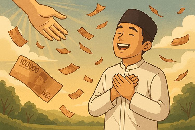 ILUSTRASI seseorang mendapat rezeki tak terduga.