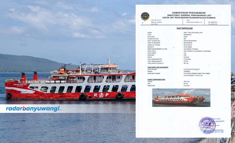 KMP Tunu Pratama Jaya dipotret Maret 2025 lalu. Berdasar data spesifikasi Kementerian Perhubungan, kapal ini dibuat di Balikpapan pada 2010 silam.