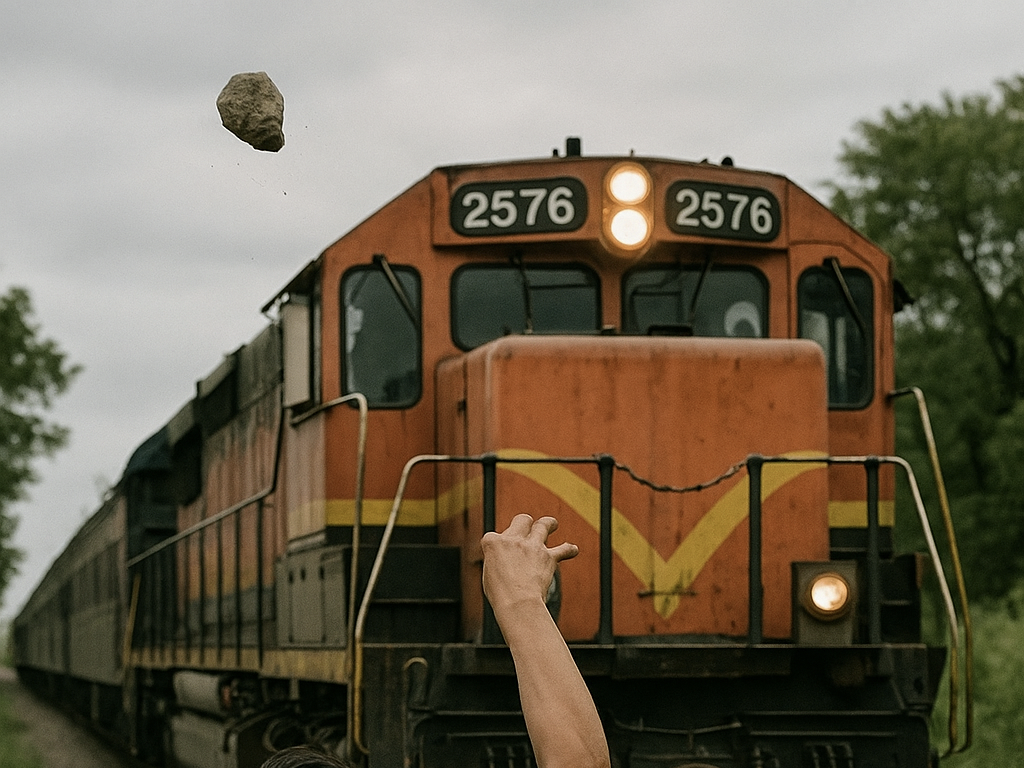 Catatan aksi pelemparan batu ke kereta api di Indonesia masih tinggi.