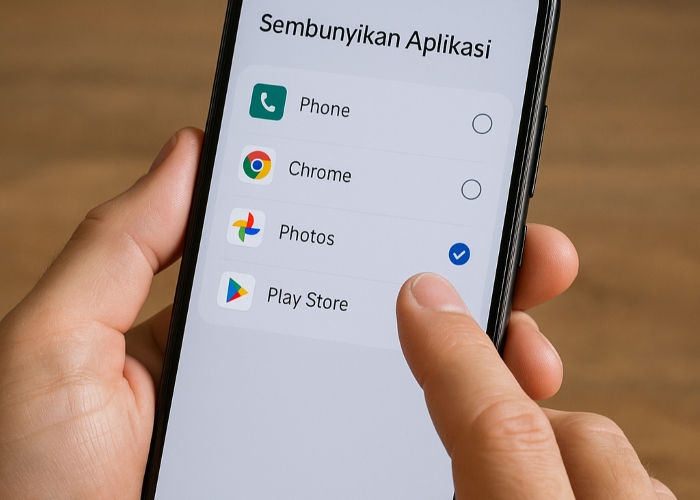 Beberapa cara menyembunyikan aplikasi di HP Android.