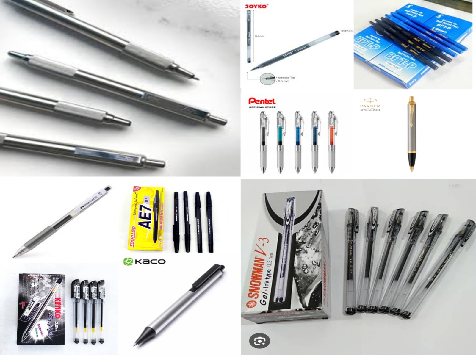 10 Rekomendasi merek pulpen dengan kualitas terbaik.