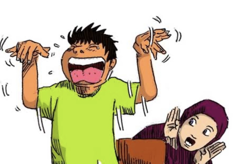 Ilustrasi orang latah