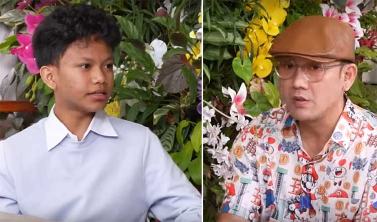 Farel Prayoga, mantan penyanyi cilik pelantun lagu Ojo Bandingke, di acara podcast kanal YouTube CURHAT BANG Denny Sumargo