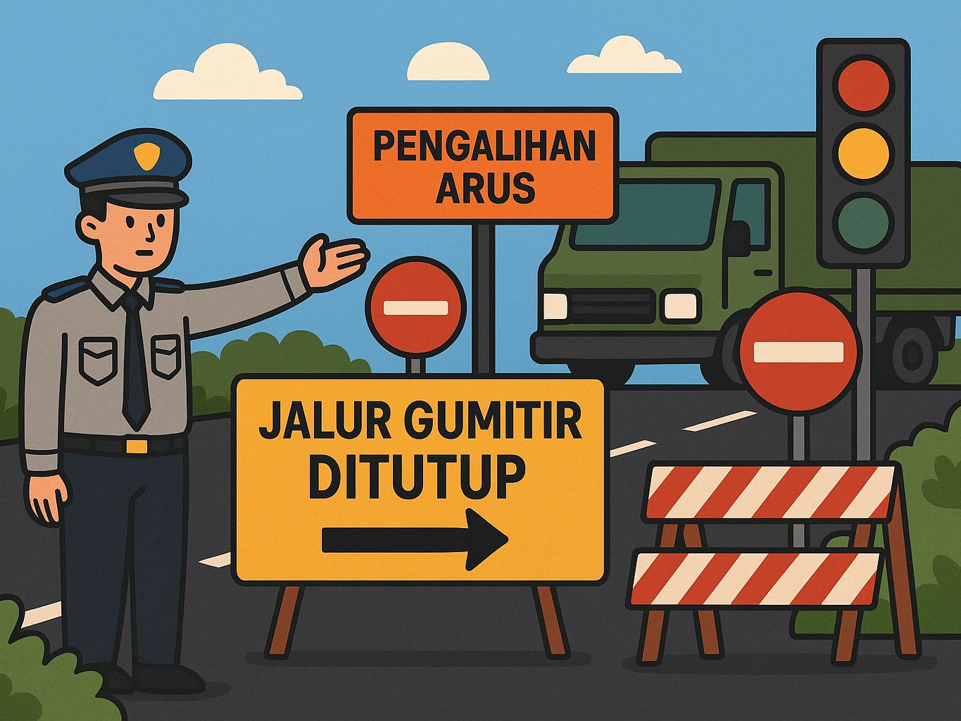 Jalur Gumitir resmi ditutup total 24 Juli hingga 24 September 2025 untuk preservasi.