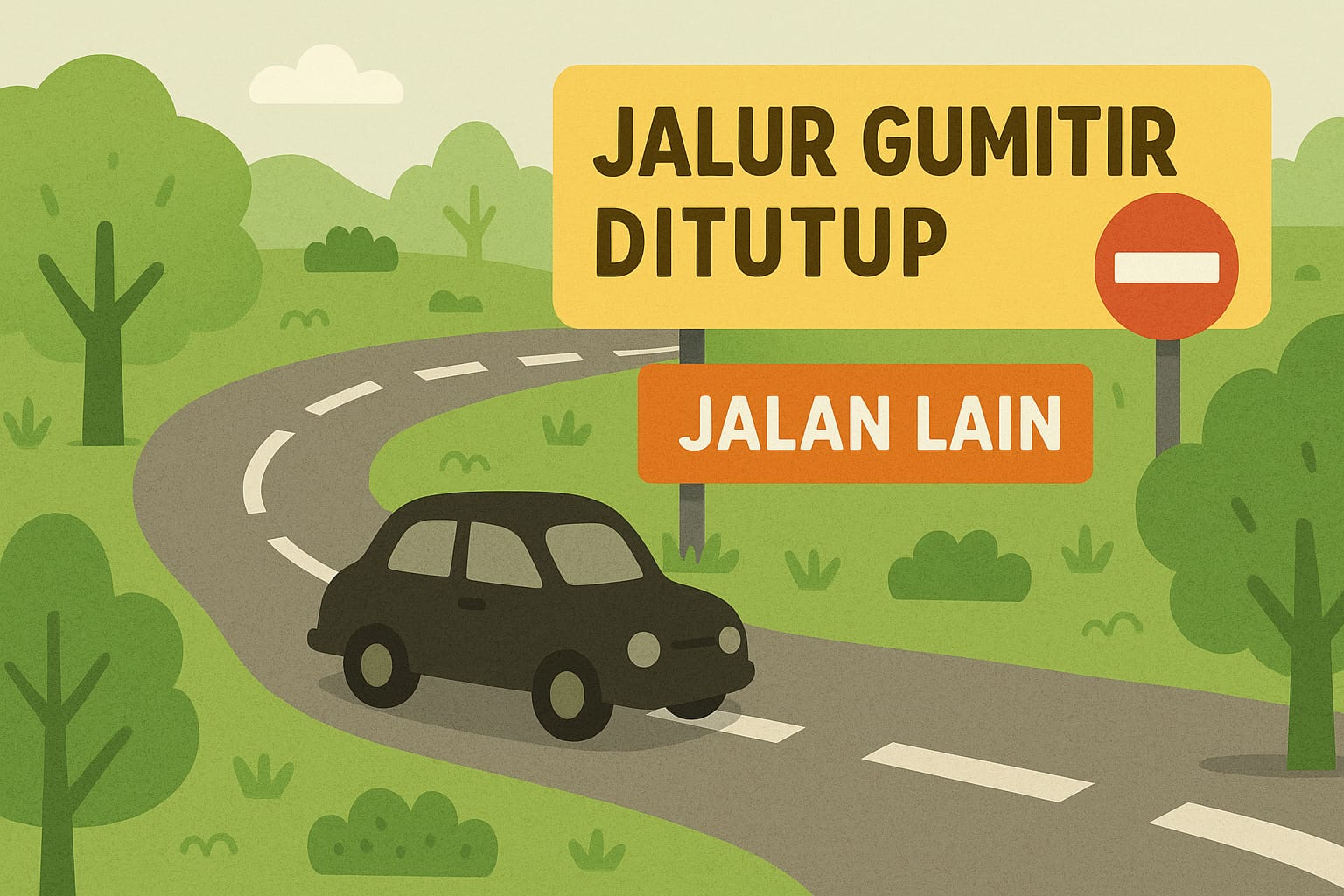 Jalur Gumitir ditutup total 24 Juli hingga 24 September 2025.