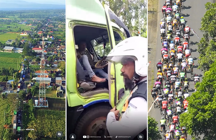 Pantauan udara kondisi lalu lintas Ketapang-Baluran, petugas Dishub membangunkan sopir yang tidur, dan gelaran Tour de Banyuwangi Ijen yang bakal jadi pemicu terakhir kemacetan di Banyuwangi.