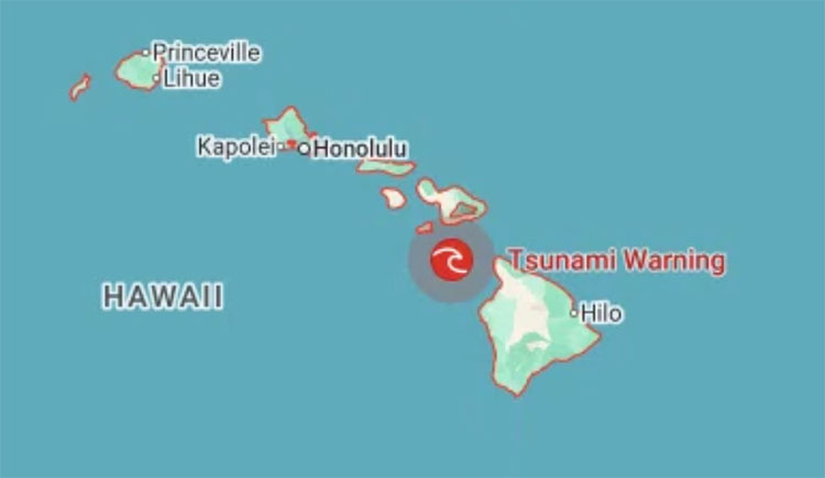 Pusat Peringatan Tsunami Pasifik (PTWC) mengeluarkan status