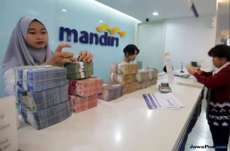ILUSTRASI layanan keuangan di Bank Mandiri.