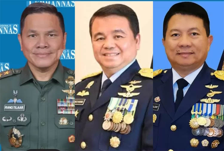 Rano Tilaar, Donald Kasenda, dan Jorry Koloay Pegang Kendali di Akmil, AAU, dan Seskoau.