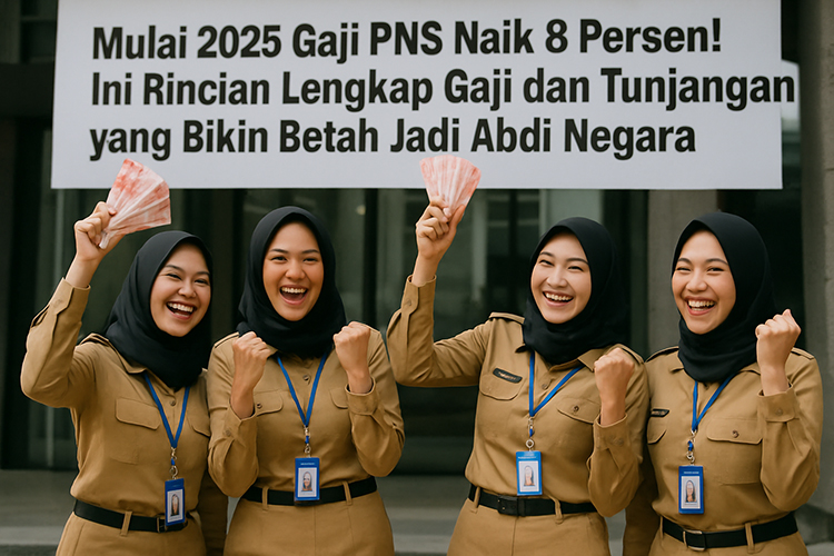 ILUSTRASI PNS menerima kenaikan gaji dari pemerintah.