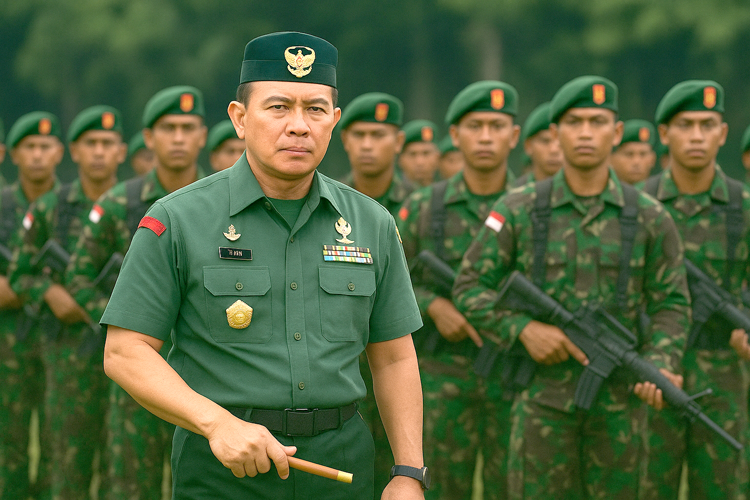 ILUSTRASI panglima TNI Jenderal Agus Subiyanto menunjuk enam Pati TNI AD untuk menduduki jabatan sebagai Pangdam di Kodam baru.
