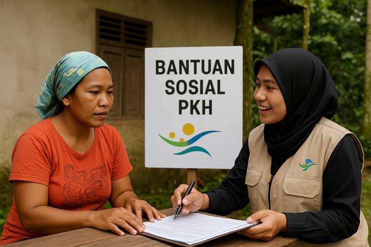 ILUSTRASI Keluarga Penerima Manfaat (KPM) berkonsultasi dengan Pendamping PKH agar bansosnya cepat cair.