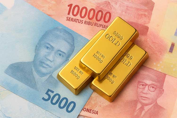 ILUSTRASI harga emas batangan hari ini.