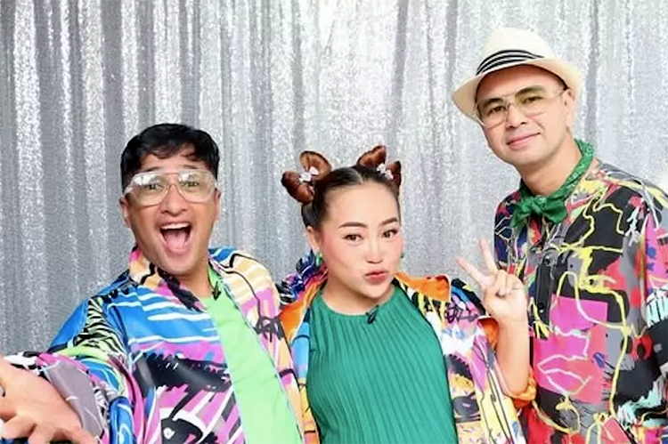 Kebersamaan Mpok Alpa bersama Raffi Ahmad dan Irfan Hakim.