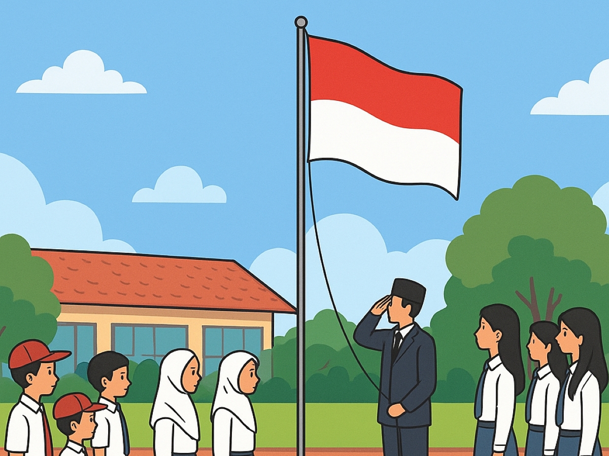 Susunan upacara 17 Agustus di SD, SMP, dan SMA berbeda tingkat formalitasnya.
