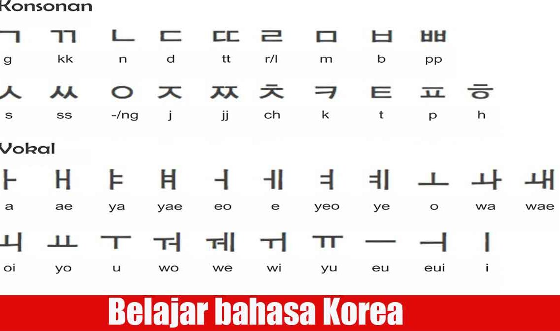 ILUSTRASI belajar bahasa Korea