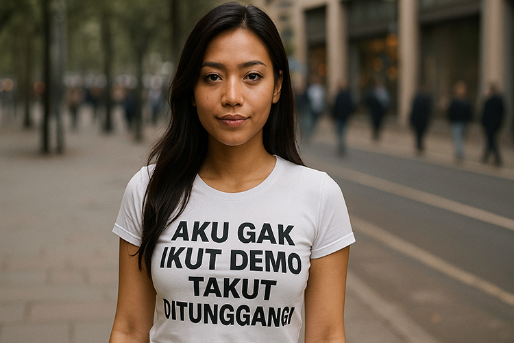 ILUSTRASI cewek gak ikut demo.