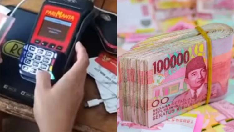 Ilustrasi pengecekan pencairan bansos.