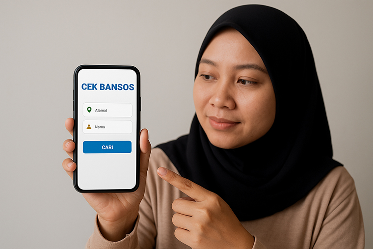 ILUSTRASI cara cek nama penerima bansos.