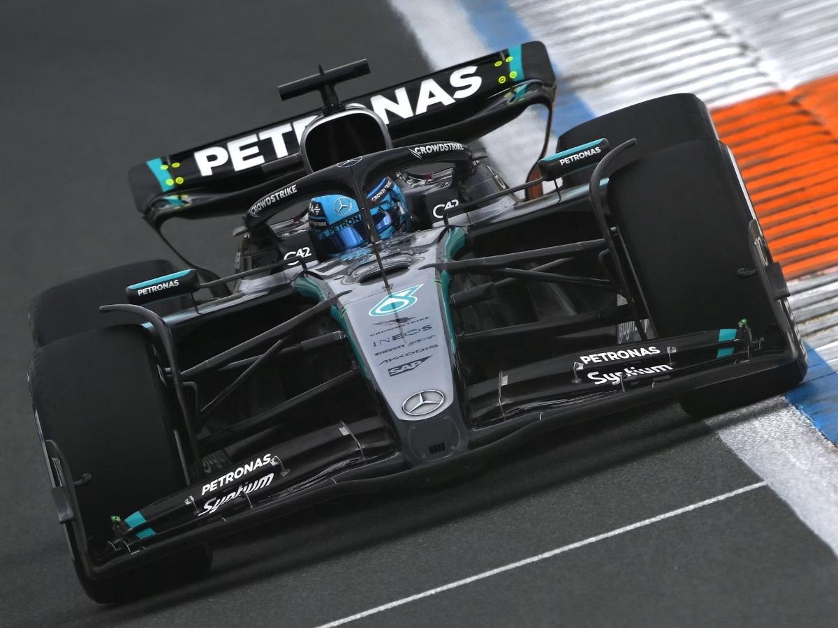 George Russell, pembalap Mercedes kecewa dengan hasil yang diperolehnya di F1 GP Belanda.