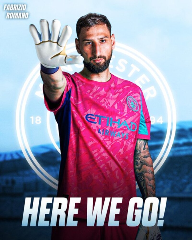 TINGGALKAN 99: Gianluigi Donnarumma kenakan nomor berbeda di Manchester City