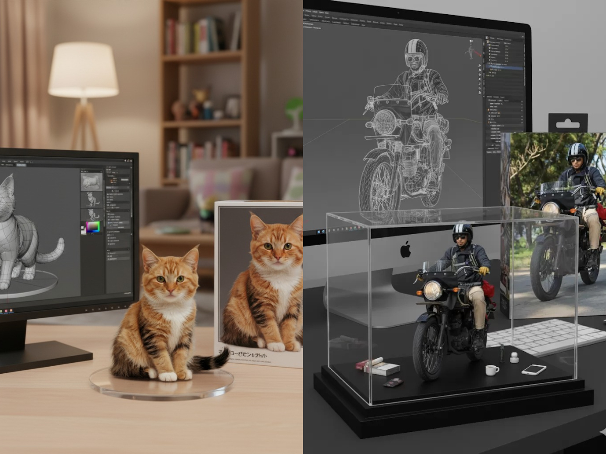 Tren Miniatur Gemini AI viral di media sosial.