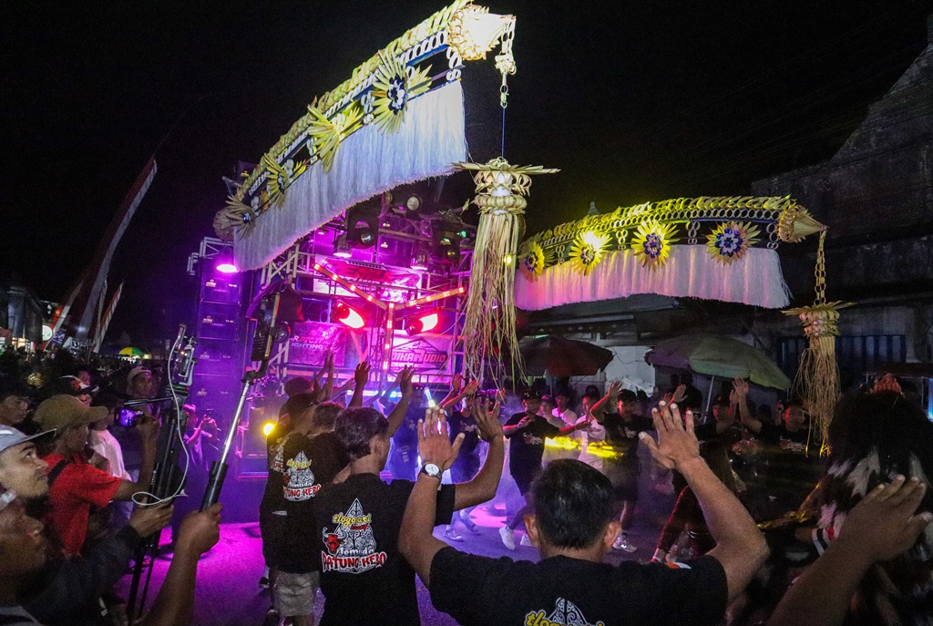 Suasana sound horeg di Kecamatan Sempu.