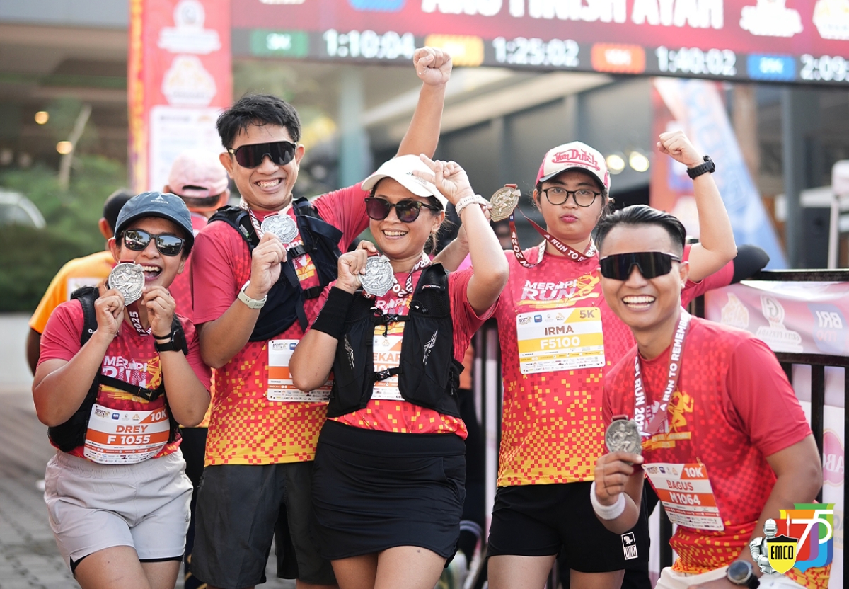 Komitmen EMCO pada budaya sehat mensponsori team Merapi Run.
