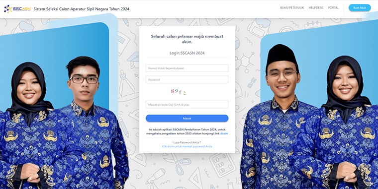 Semua pendaftar CPNS wajib membuat akun di sscasn.bkn.go.id