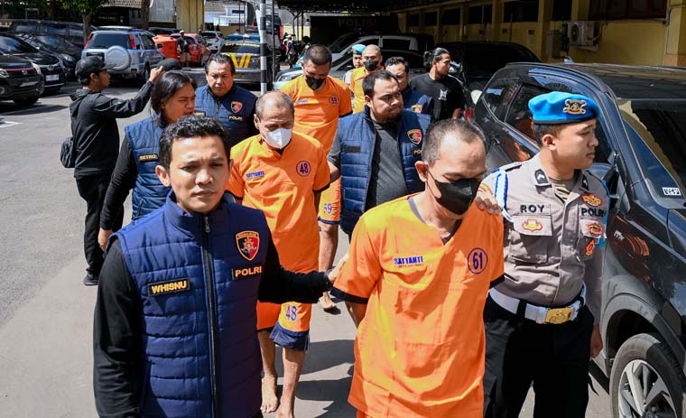 Tersangka curanmor di Mapolresta Banyuwangi, Kamis (11/9).