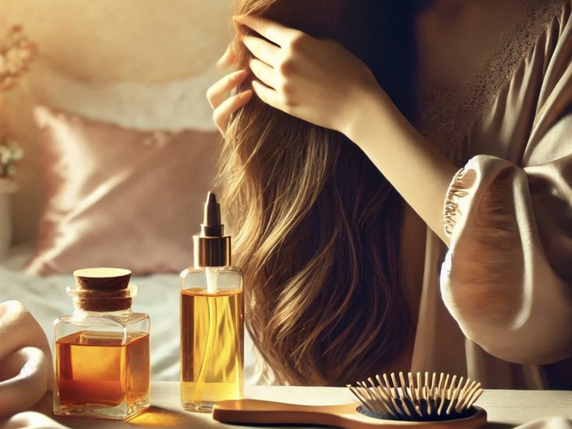Ilustrasi pemakaian hair product