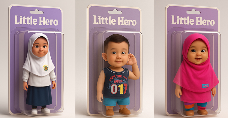 Contoh hasil editan foto ChatGPT pakai prompt Create the person in this photo into an action figure toy that should be packaged.
