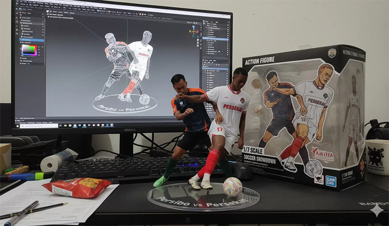 Contoh hasil pengolahan foto menjadi miniatur menggunakan Google Gemini.