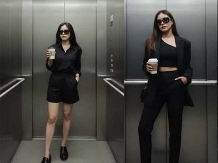 Tren terbaru foto AI menampilkan foto di dalam lift dengan gaya formal mengenakan jas. Hasilnya terlihat elegan, dramatis, dan sinematik.