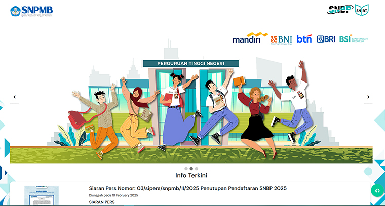 Tangkapan layar laman snpmb.bppp.kemdikbud.go.id. Aturan SNPMB 2026 Diumumkan Hari Ini, Simak Kuota Kursi UI, UGM, dan ITB yang Jadi Rebutan
