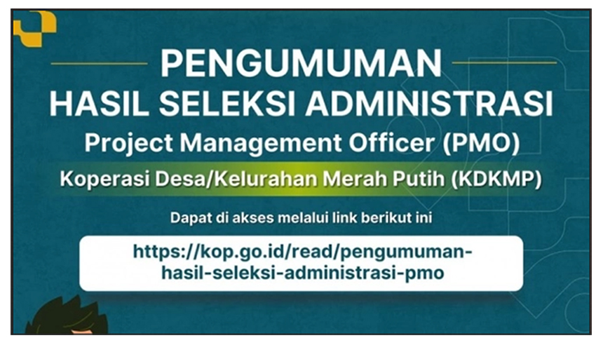Pengumuman Seleksi Administrasi PMO Kemenkop 2025.