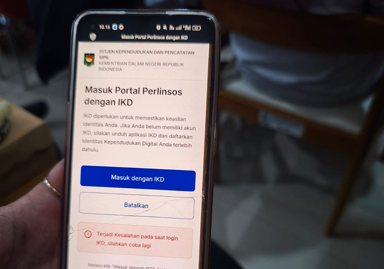 ILUSTRASI proses pendataan digitalisasi bansos di Portal Perlinsos.