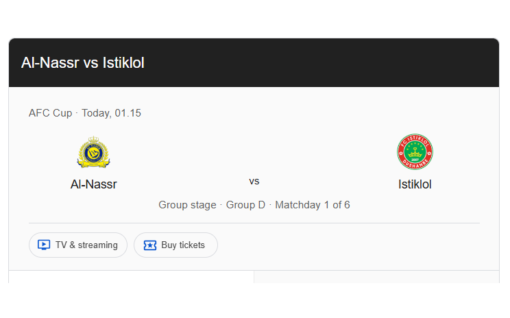 Prediksi al-nassr vs fc istiklol.