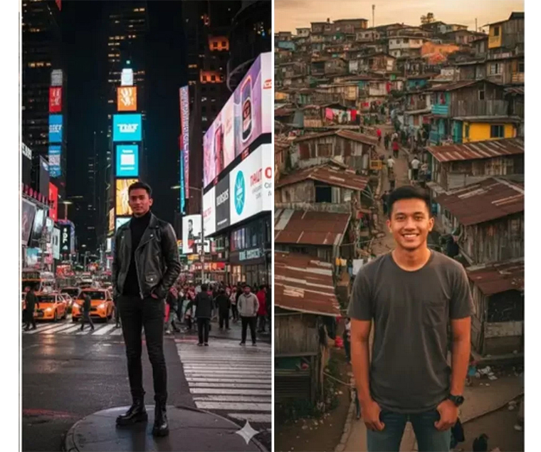 Prompt Gemini AI untuk bikin foto liburan palsu yang tampak nyata.