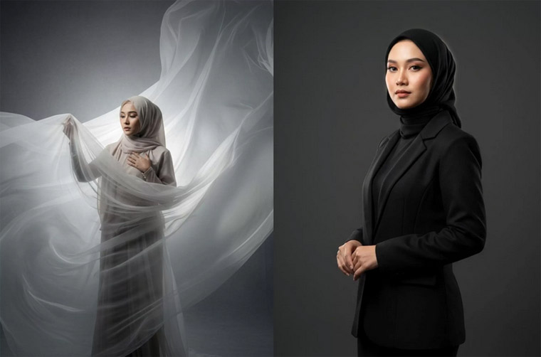 Gunakan prompt terbaik Gemini AI ini agar foto studio lebih elegan, kasual, kreatif, dan profesional.