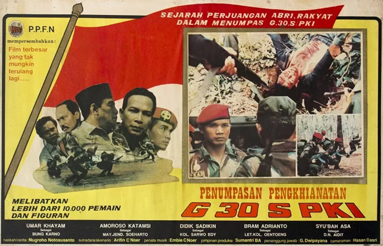 Poster film Penumpasan Pengkhianatan G30S PKI.