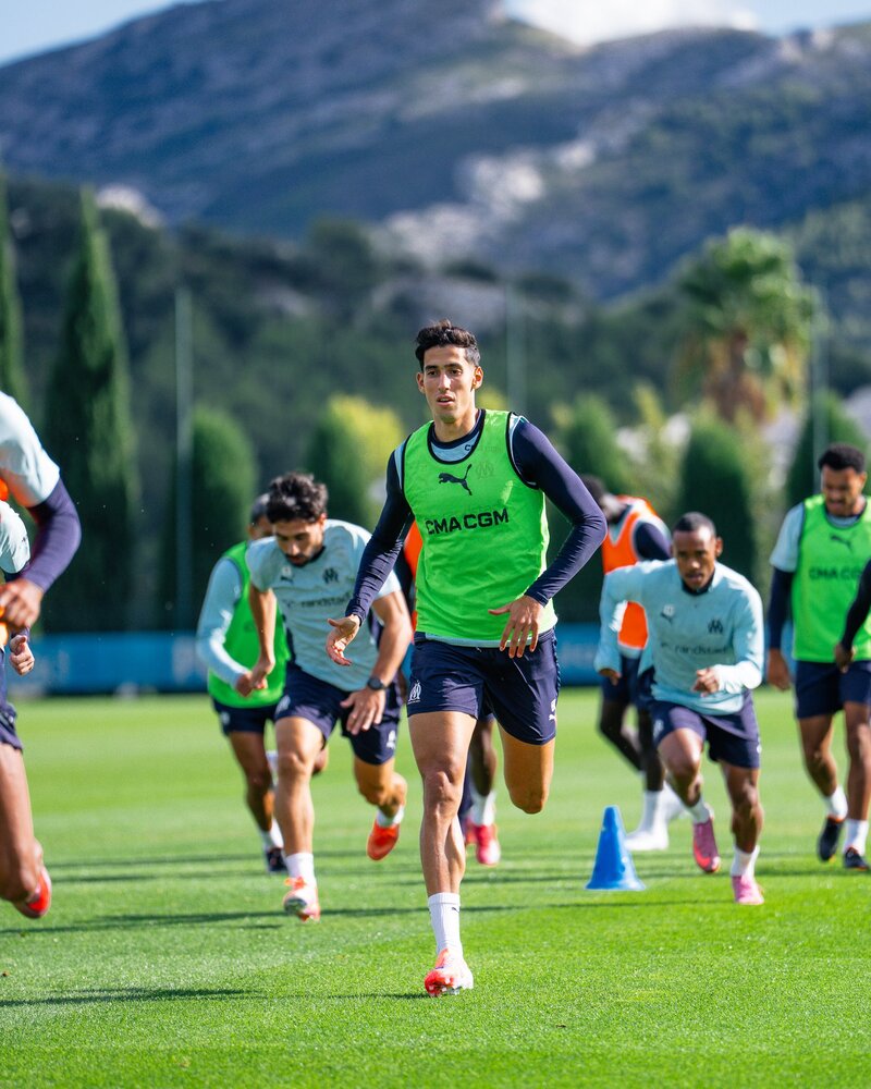 WASPADA: Skuad Marseille bersiap melawan Strasbourg