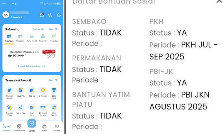ILUSTRASI cek bansos online melalui NIK KTP.