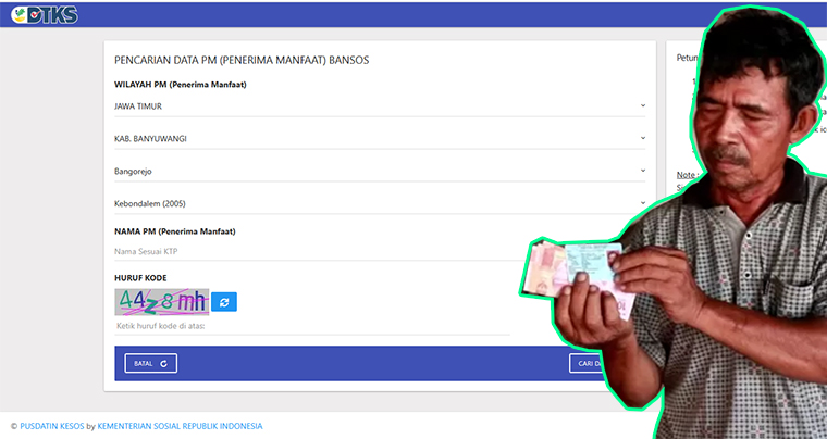 Silakan cek status bantuan Anda hanya di cekbansos.kemensos.go.id bukan yang lain.