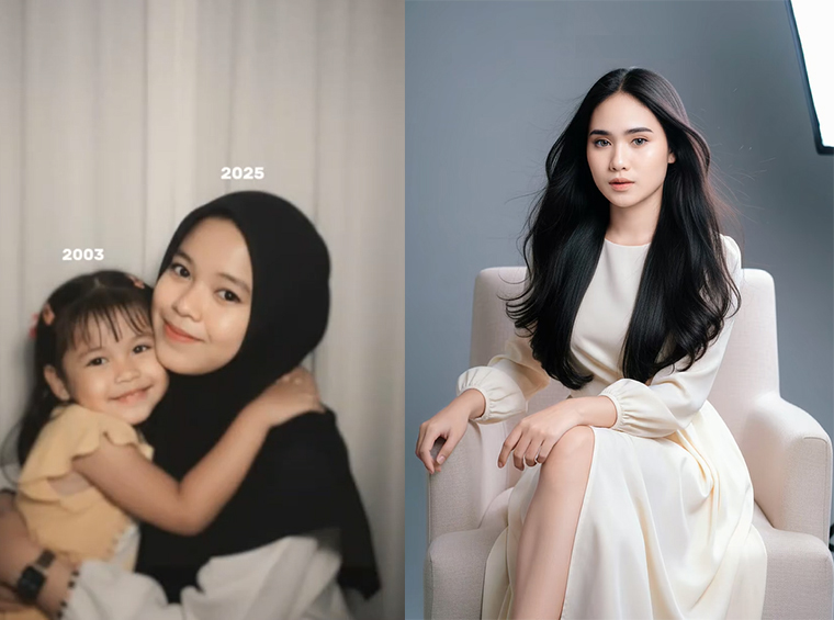 Tren foto hasil editan Gemini AI masih ramai di TikTok.