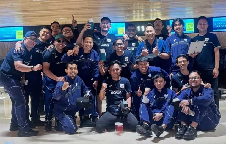 Ofisial Timnas Indonesia jadi gerbong pertama yang berangkat menuju Arab Saudi jelang putaran keempat Kualiifikasi Piala Dunia 2026 zona Asia.
