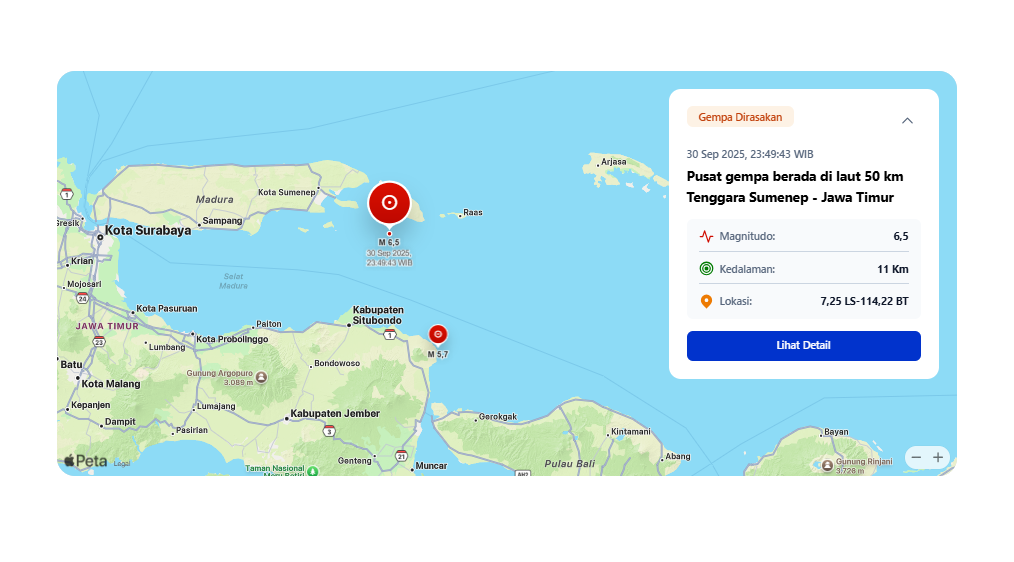 Gempa Sumenep Terkini.