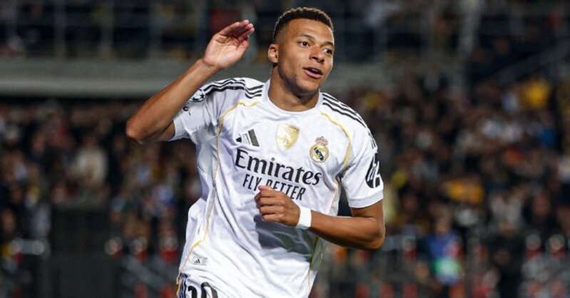 TIGA GOL: Mbappe berhasil menahbiskan diri sebagai man of the match Liga Champions versus Kairat