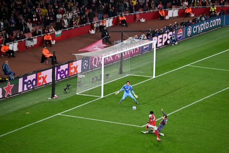 MENANG: Arsenal perkasa di Liga Champions usai tundukkan Olympiacos